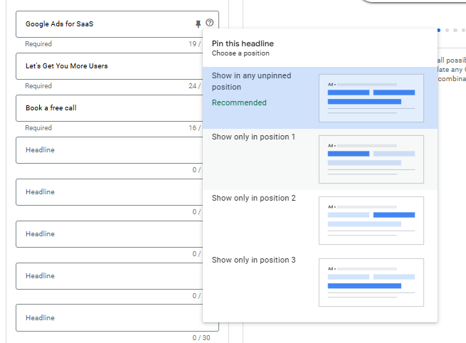Writing the Google Search Ad